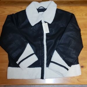 Women's Bomber Jacket X and 4X Faux Leather